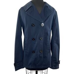 Fidelity Gerald & Stewart Navy Blue Double Breasted Women's Military Jacket Sz L